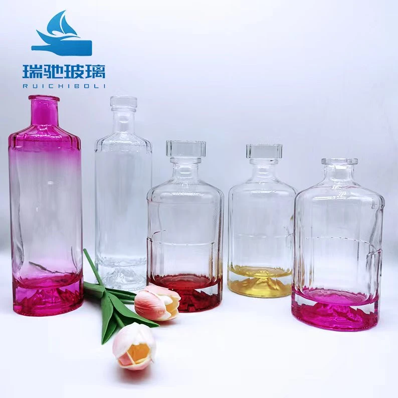 multi colored wine bottles