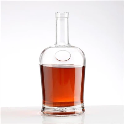 750 ml glasflaske til spiritus med låg
