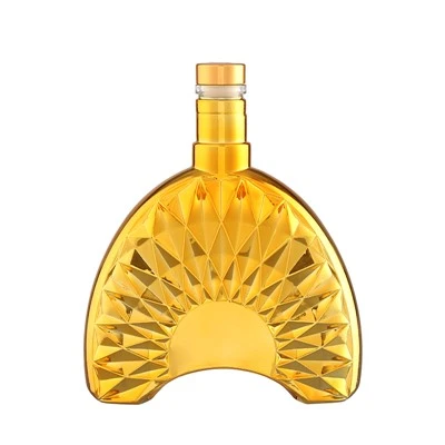 750 ml Golden Electroplated Xo Brandy Bottle